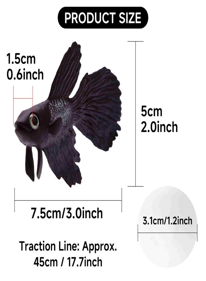 Kodrily Fake Fish for Aquarium, Silicone Betta Fish Fake, Artificial Fake Floating Fish Ornament, Lifelike Floating Pretend Prank Fish for Fish Tank Decoration (Brown Betta) - Image 2